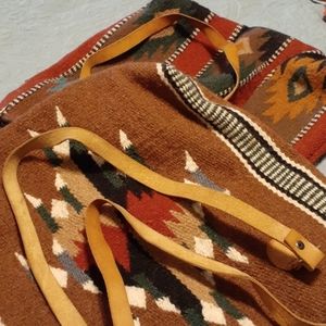 Blanket tote. Striped Southwest pattern multi colored Last Chance